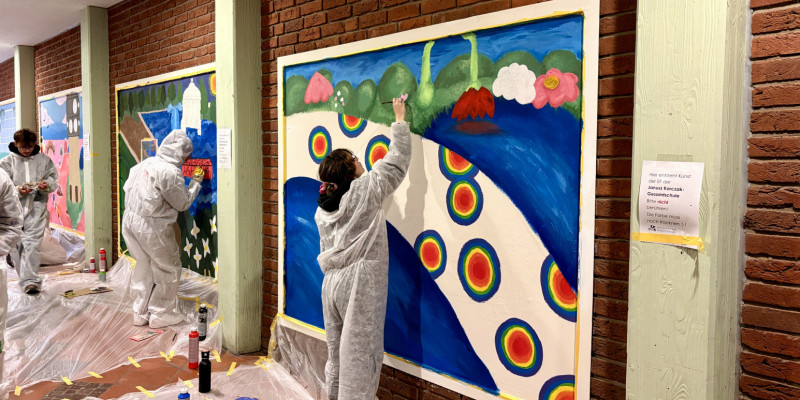 Malprojekt in der Spiekergasse